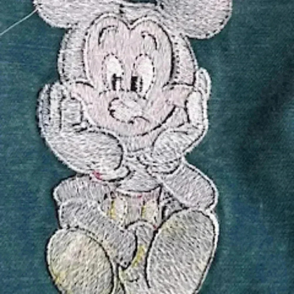 Disney Mickey Inc Turquoise Shorts‎ Girls Large embroidered Mickey Mouse Bermuda - Picture 9 of 9